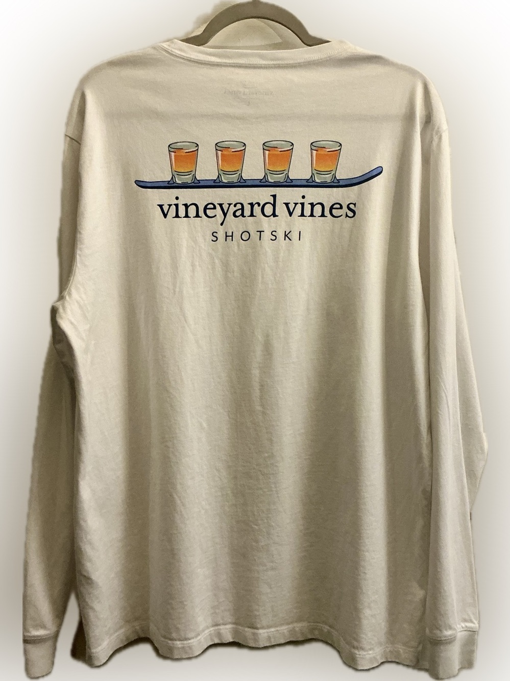 Vineyard Vines Long Sleeve Shotski Pocket Tee White Large 100% Cotton